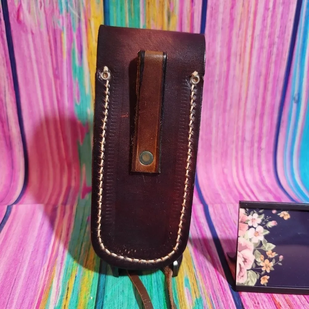 🔷️Vintage Tooled Leather Belt Loop Knife Sheath or Case Horse